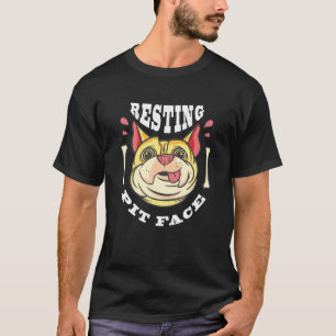 T-shirt Visage de pug au repos Face de pit Bull Amants de