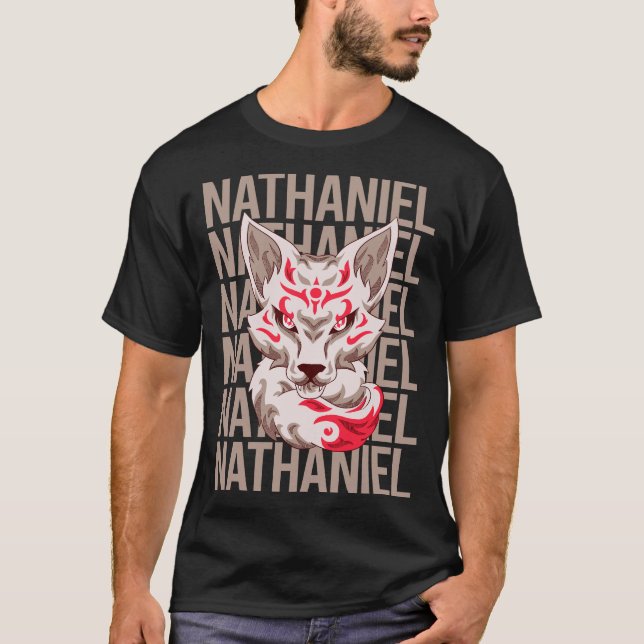 T-shirt Visage de Renard - Nathaniel Nom (Devant)