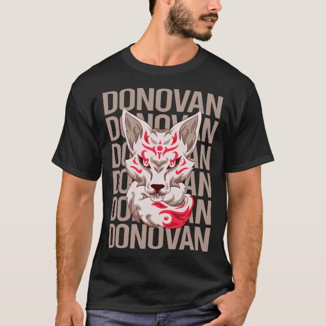 T-shirt Visage de Renard - Nom Donovan (Devant)