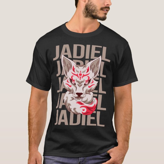 T-shirt Visage de Renard - Nom Jadiel (Devant)