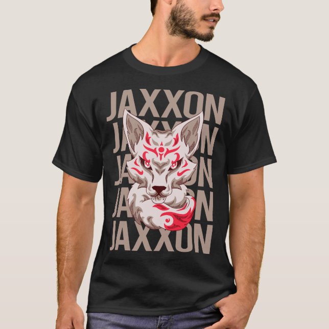 T-shirt Visage de Renard - Nom Jaxxon (Devant)
