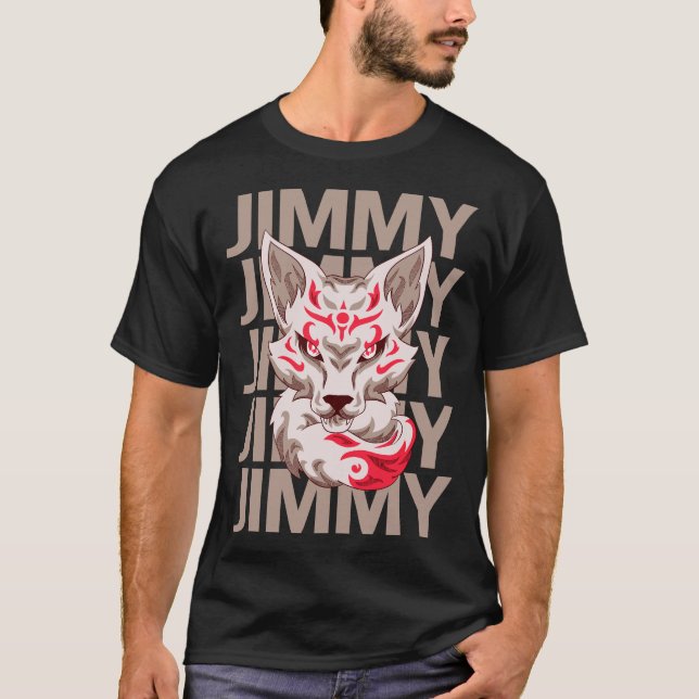 T-shirt Visage de Renard - Nom Jimmy (Devant)