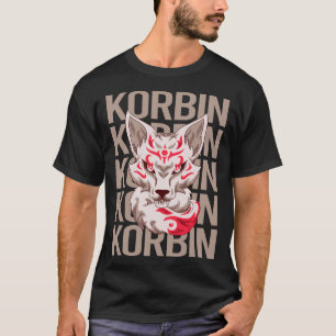 T-shirt Visage de Renard - Nom Korbin