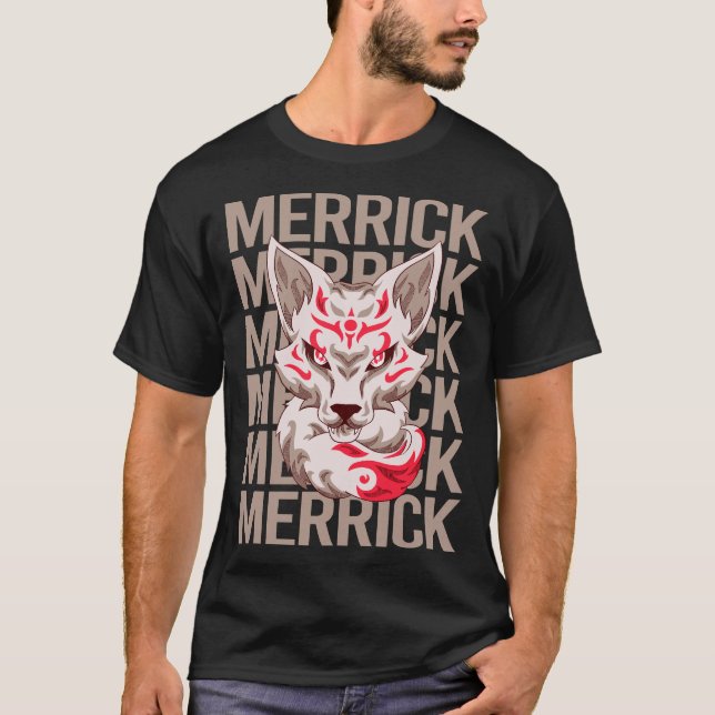 T-shirt Visage de Renard - Nom Merrick (Devant)