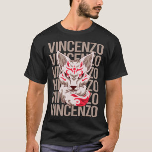 T-shirt Visage de Renard - Nom Vincenzo