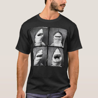 T-shirt Visage de Requin Amical Conservation Rétro Sourire