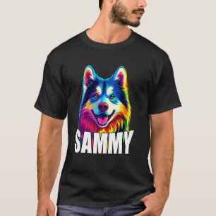 T-shirt Visage de Samoyède Coloré Sourire Sammy Amateur de