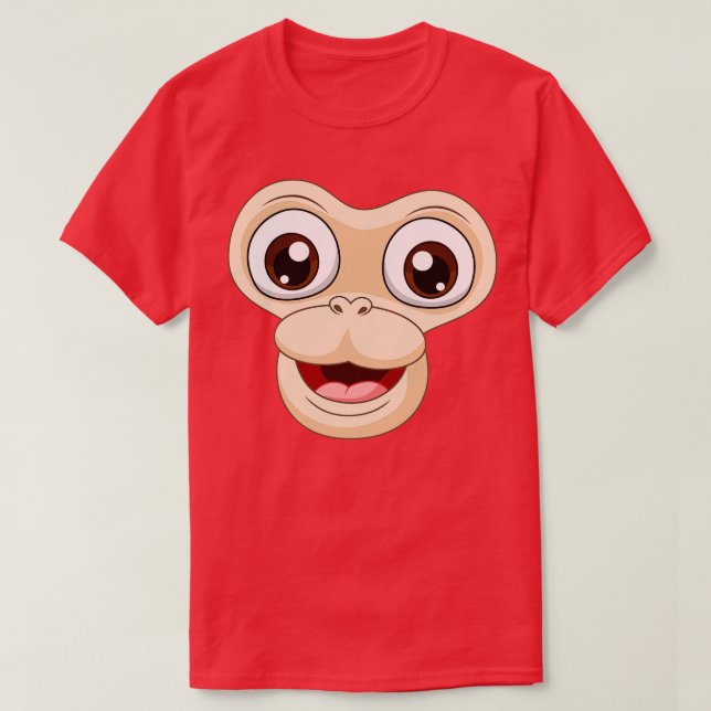 T-shirt Visage de singe (Design devant)