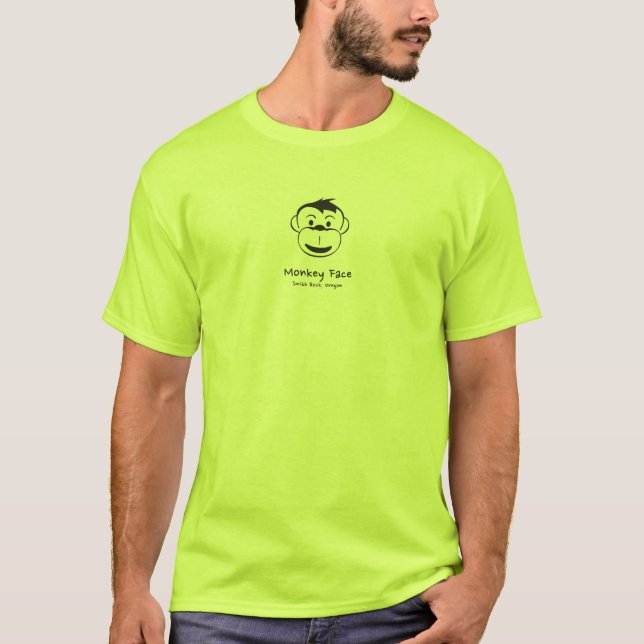 T-shirt Visage de singe, roche de Smith, Orégon (Devant)
