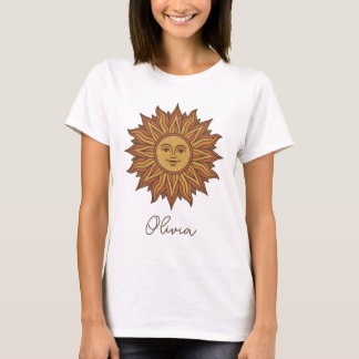 T-shirt Visage de soleil céleste vintage
