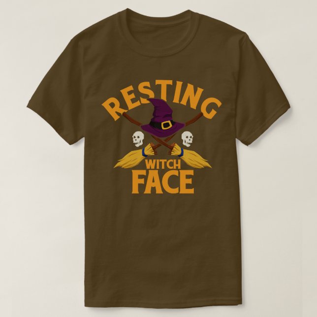 T-shirt Visage de Sorcière au Repos (Design devant)
