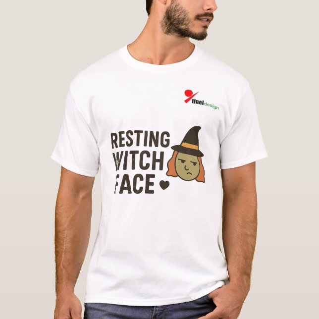 T-shirt Visage de Sorcière au Repos (Devant)