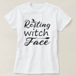 T-shirt Visage de Sorcière au repos Halloween