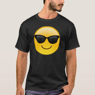 T-shirt Visage de sourire avec des lunettes de soleil