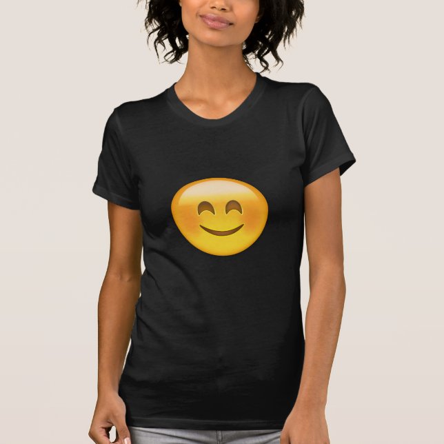T-shirt Visage de sourire avec les yeux de sourire Emoji (Devant)