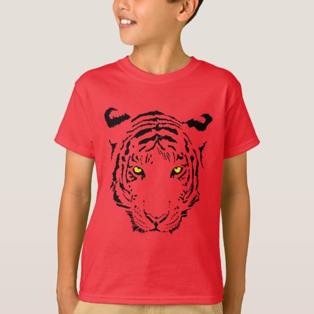 T-shirt Visage de Tigre - Chemise (Devant)