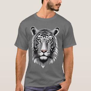 T-shirt Visage de tigre illustré