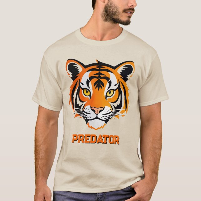 T-shirt Visage de Tigre Vibrant (Devant)