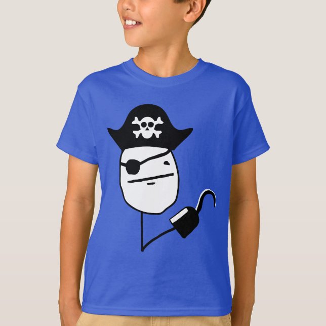 T-shirt Visage de tisonnier de pirate - meme (Devant)