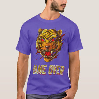 T-shirt Visage de Wildigeriger en colère Game Over Jeu Vid