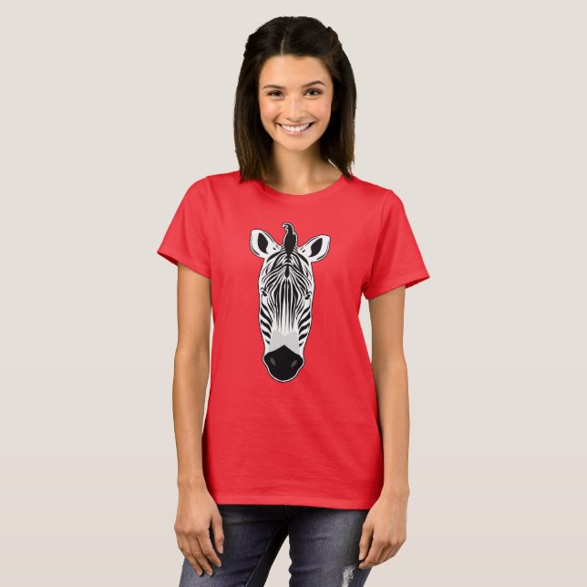 T-shirt Visage de zèbre (Devant entier)