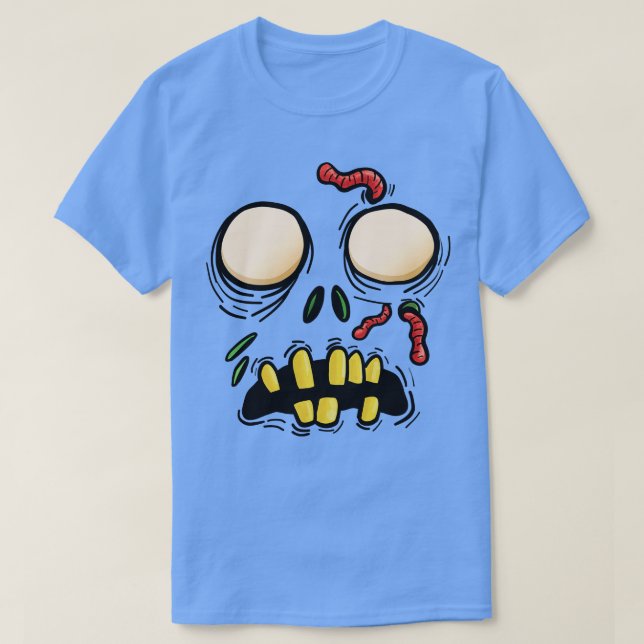 T-shirt Visage de Zombie (Design devant)