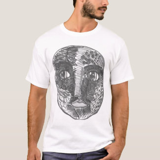 T-shirt visage déchiqueté