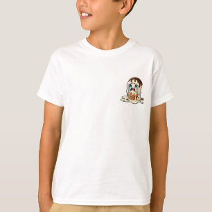 T-shirt Visage d'enfant qui pleure avec une glace qui fond