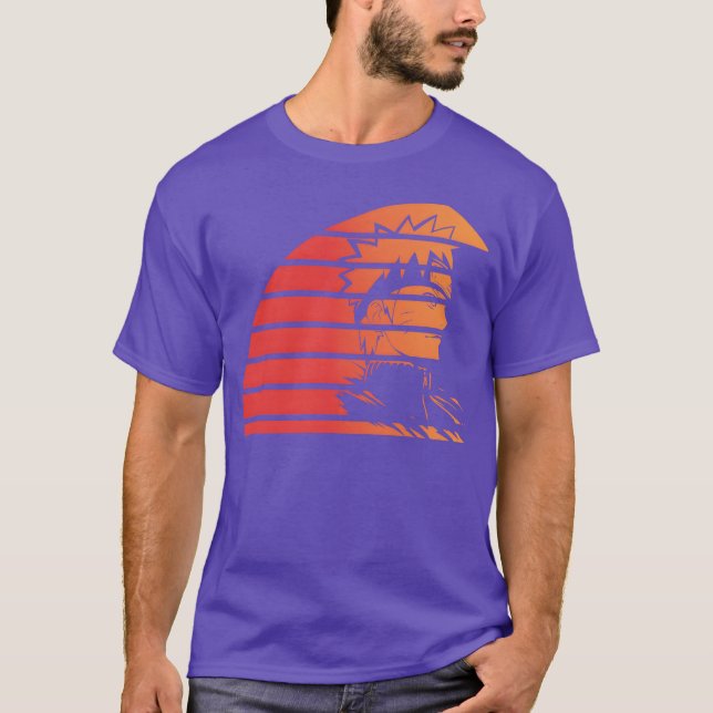 T-shirt Visage d'été anime vintage (Devant)