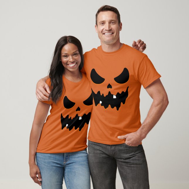 T-shirt Visage d'horreur citrouille (Unisexe)