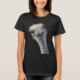 T-shirt Visage D'Ostrich Avec Une Expression Sans Énorme