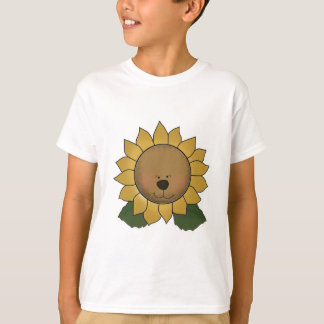 T-shirt Visage d'ours en peluche Tournesol