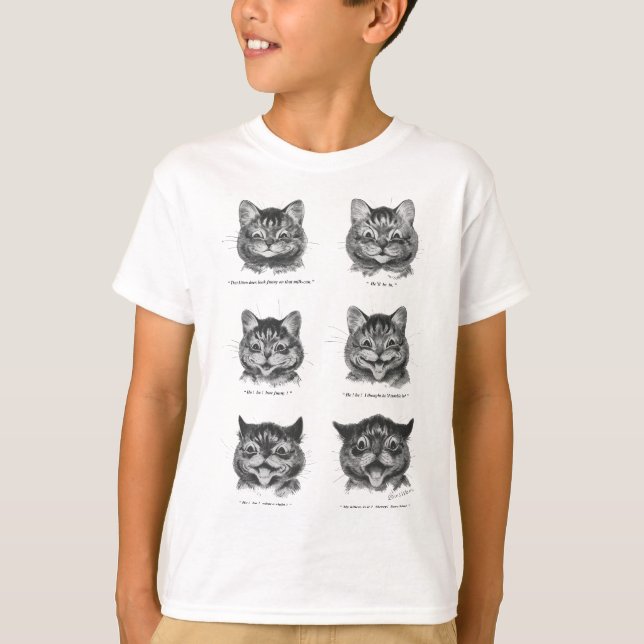T-shirt Visage drôle de chat, Louis Wain (Devant)