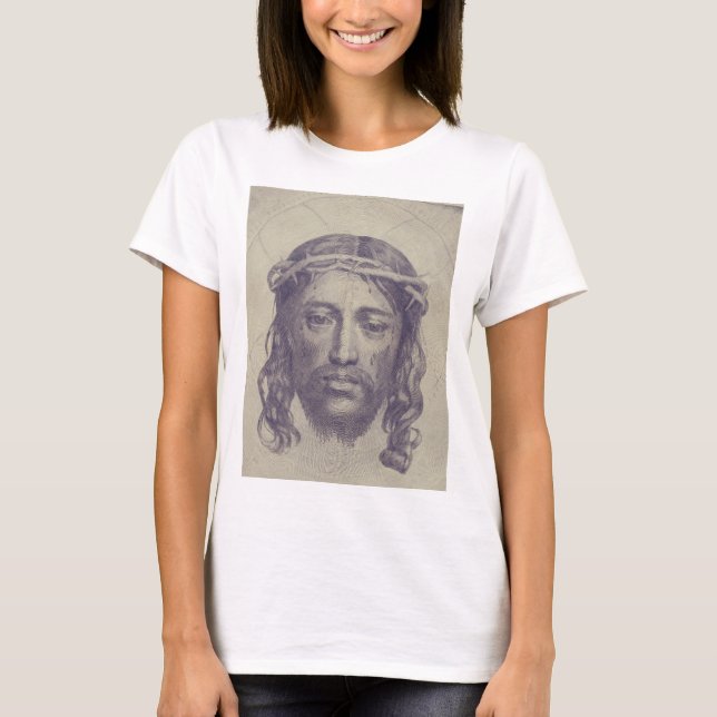 T-shirt Visage du Christ sur le Voile de Saint-Veronica (Devant)