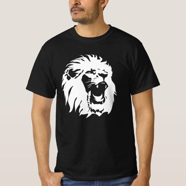 T-shirt Visage du lion rugissant (Devant)