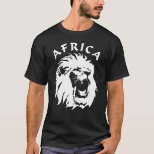T-shirt Visage du lion rugissant   Afrique