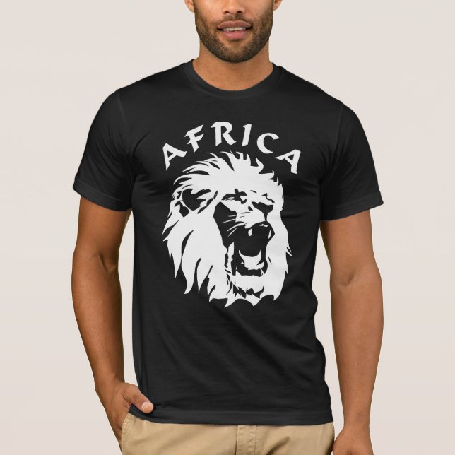 T-shirt Visage du lion rugissant | Afrique (Devant)