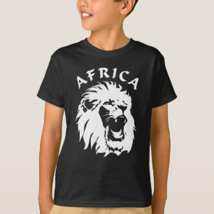 T-shirt Visage du lion rugissant   Afrique