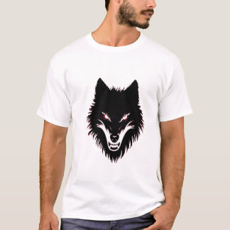 T-shirt Visage effrayant du loup