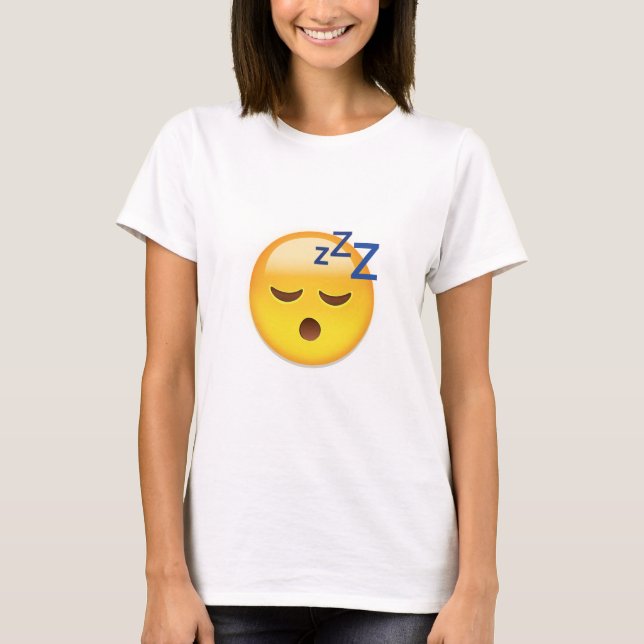 T-shirt Visage Emoji de sommeil (Devant)