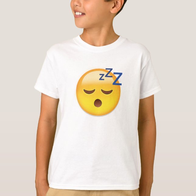 T-shirt Visage Emoji de sommeil (Devant)