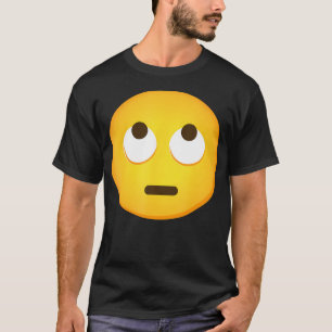 T-shirt Visage Emoticon Avec Roulement Oeil Oeil Roulant É