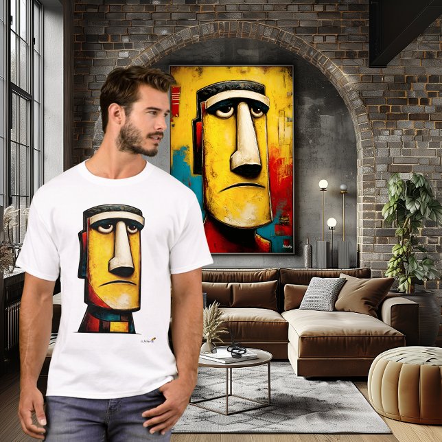 T-shirt Visage Expressionniste Abstrait | Symbolique Moder (Créateur téléchargé)