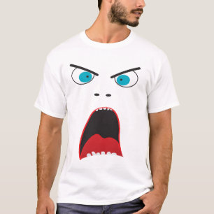 T-shirt Visage fâché drôle