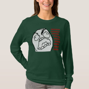 T-shirt Visage fâché Meme de rage de Fuu Fuuu de type de