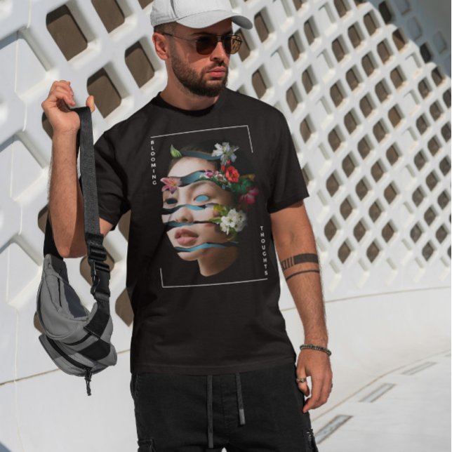 T-shirt Visage floral tordu (Créateur téléchargé)