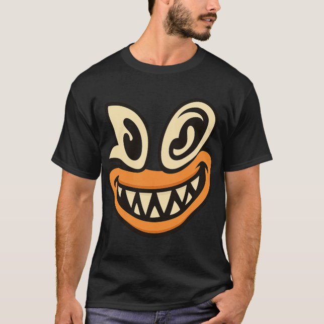 T-shirt Visage Fou avec Grand Sourire – Tee-shirt Graphiqu (Devant)