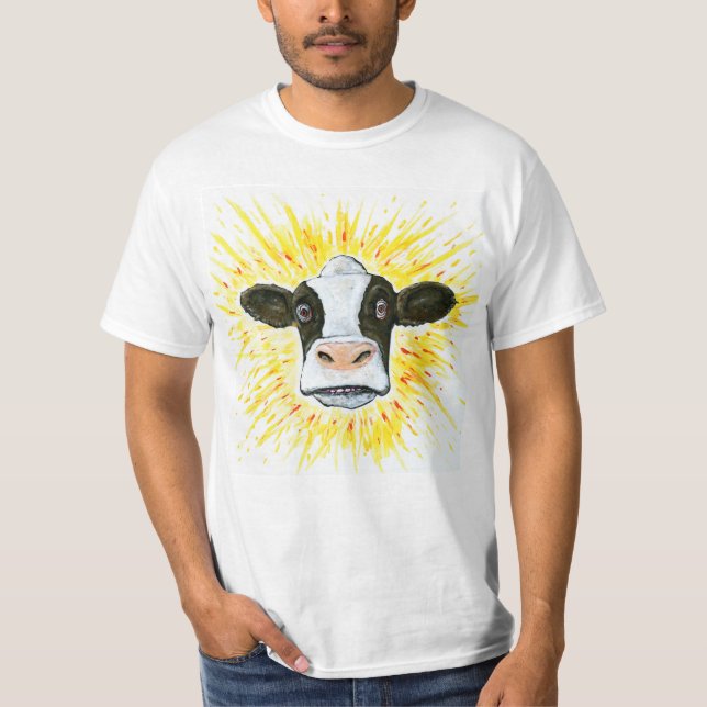T-shirt Visage fou de vache (Devant)