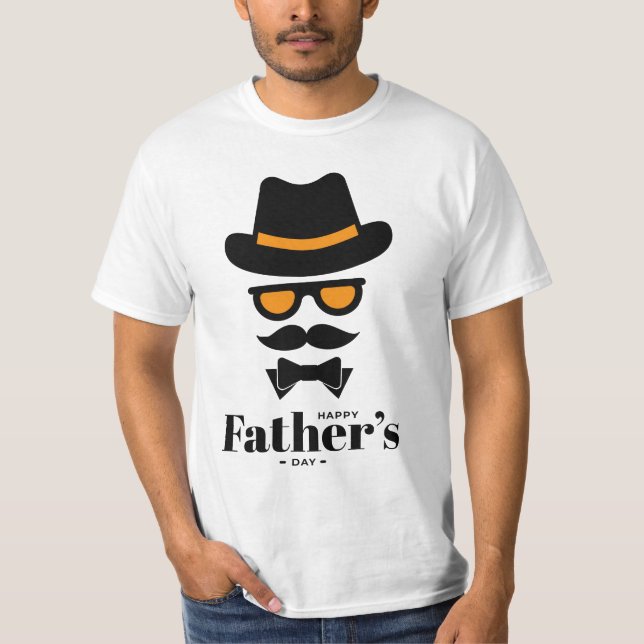 T-shirt Visage gentil Gentleman avec Casquette, verre de s (Devant)