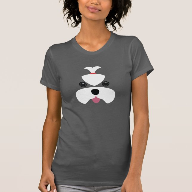 T-shirt Visage gnangnan maltais (Devant)
